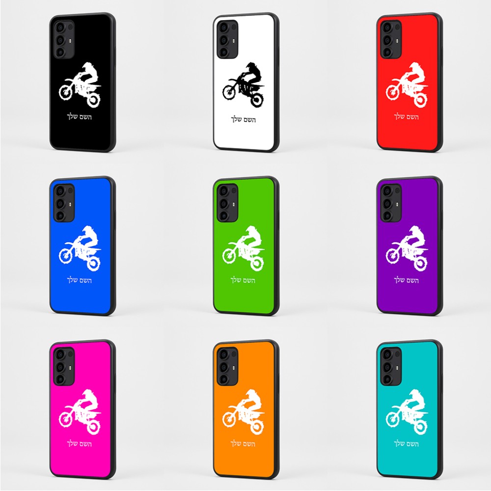 כיסוי בעיצוב אישי עם השם שלך לדגם - Motorola Moto G35 5G בעיצוב מוטוקרוס