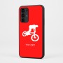כיסוי בעיצוב אישי עם השם שלך לדגם - Motorola Moto G35 5G בעיצוב רוכב אופניים