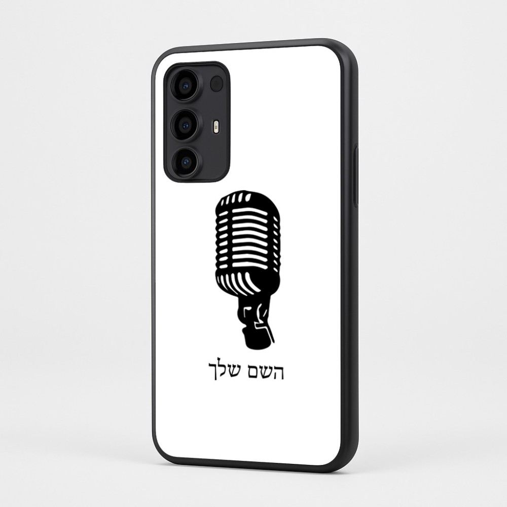 כיסוי בעיצוב אישי עם השם שלך לדגם - Motorola Moto G35 5G בעיצוב מיקרופון