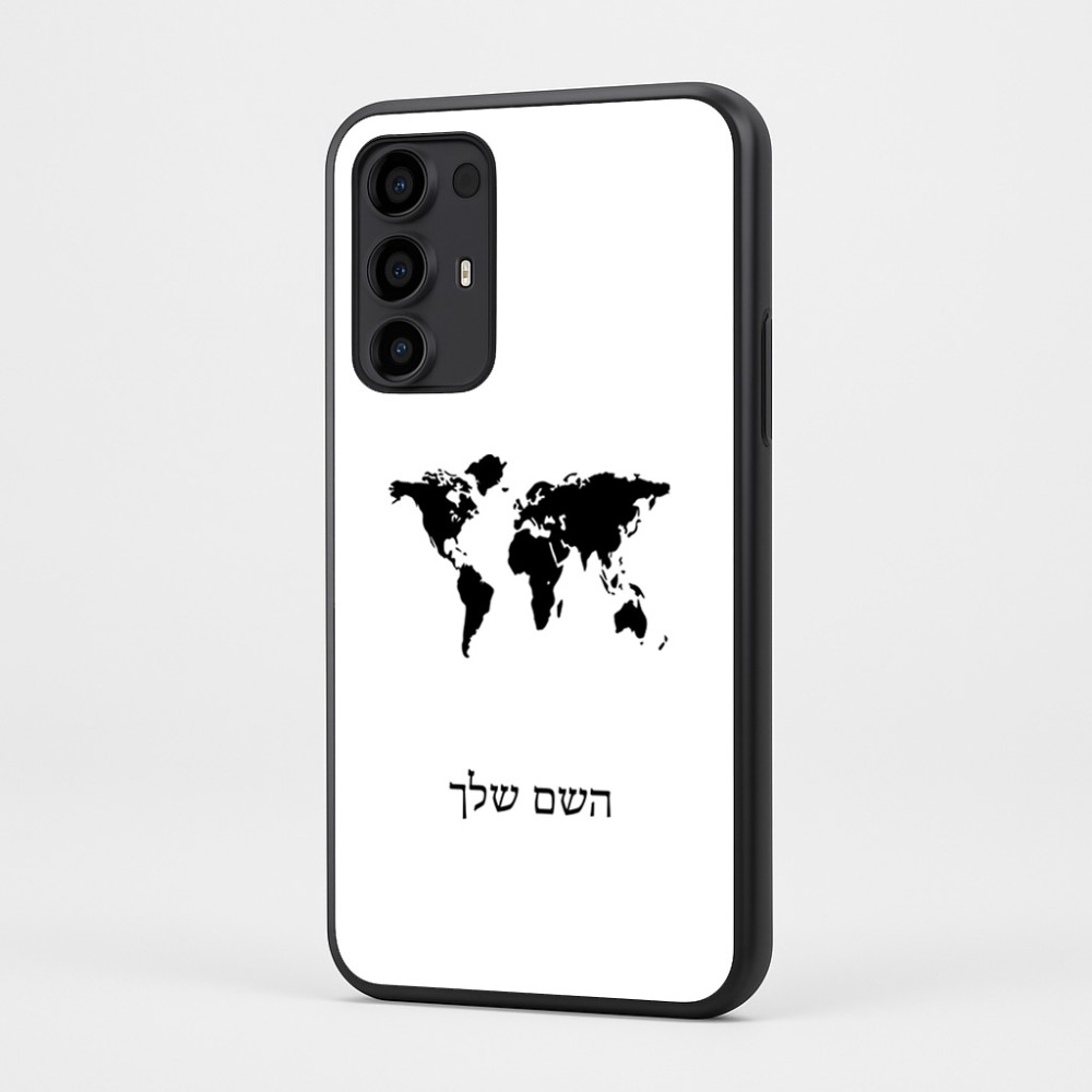 כיסוי בעיצוב אישי עם השם שלך לדגם - Motorola Moto G35 5G בעיצוב מפת העולם