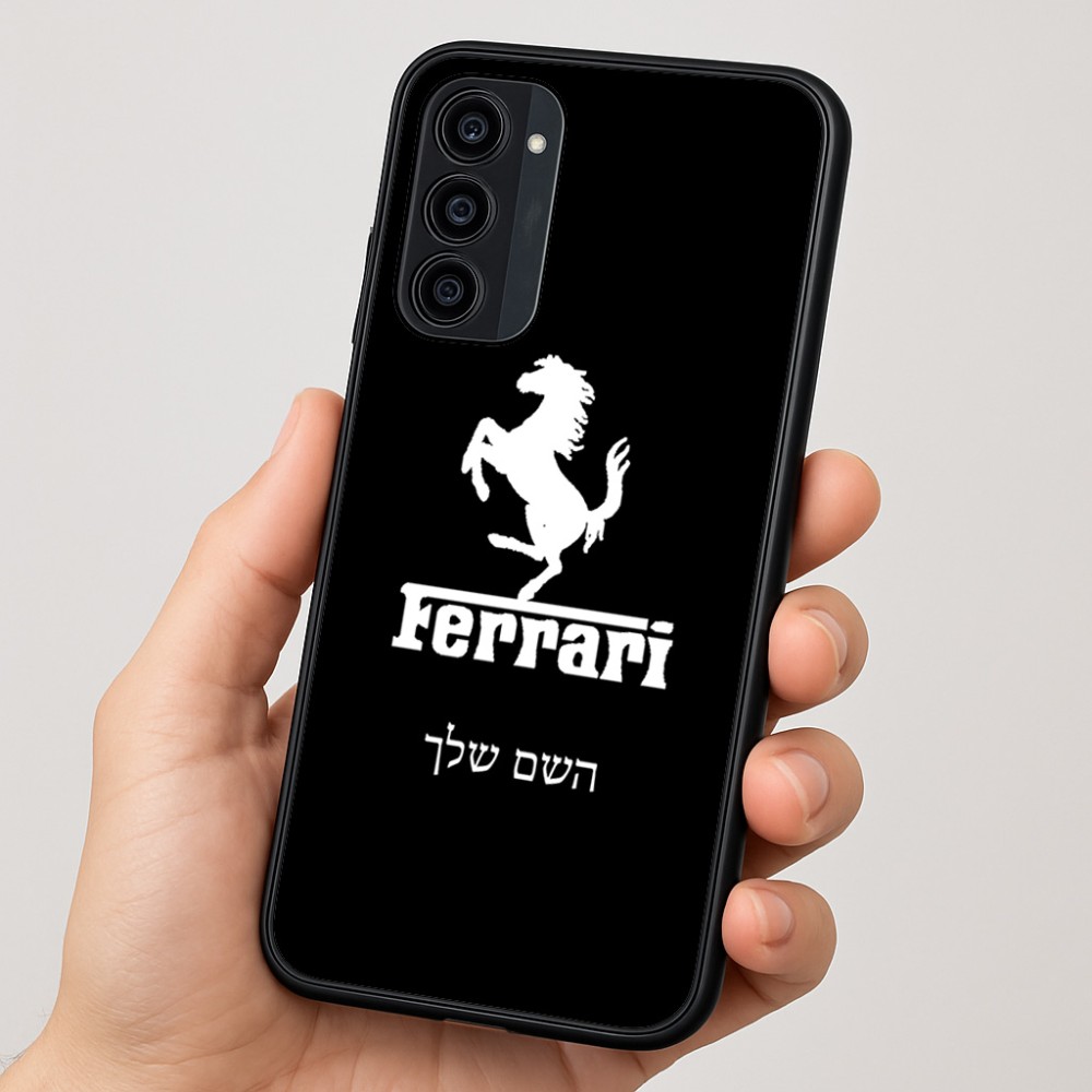 כיסוי בעיצוב אישי עם השם שלך לדגם - Motorola Moto G35 5G בעיצוב פרארי