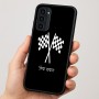 כיסוי בעיצוב אישי עם השם שלך לדגם - Motorola Moto G35 5G בעיצוב דגל המירוץ
