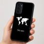 כיסוי בעיצוב אישי עם השם שלך לדגם - Motorola Moto G35 5G בעיצוב מפת העולם