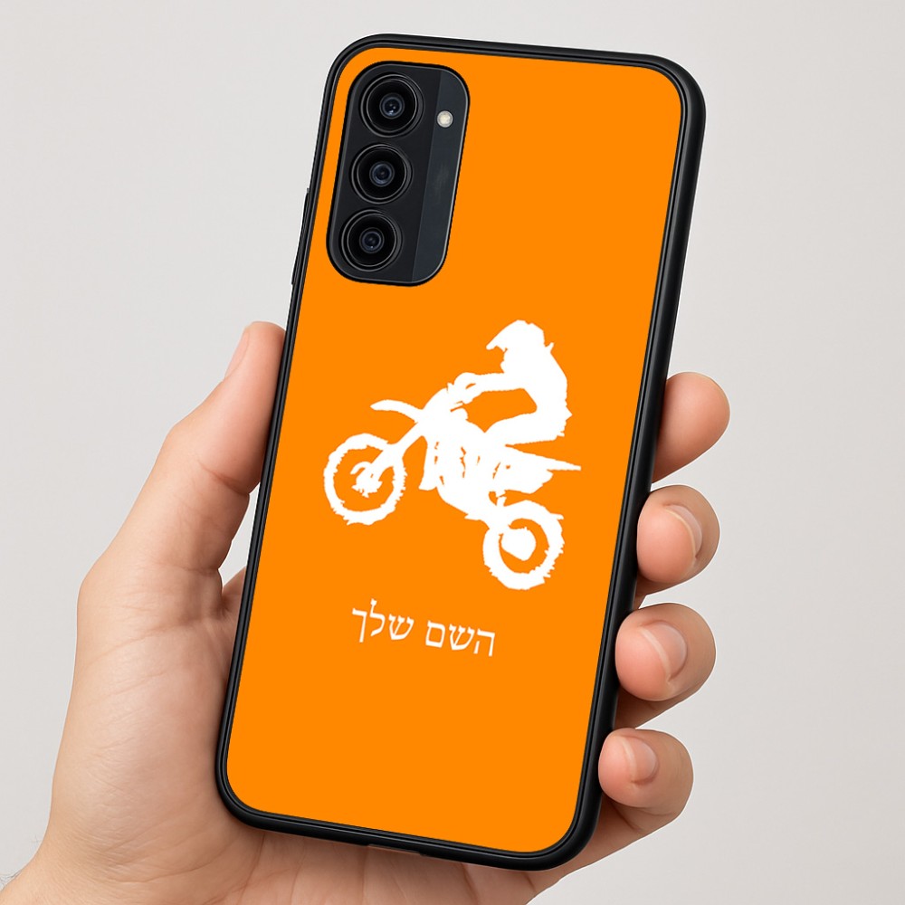 כיסוי בעיצוב אישי עם השם שלך לדגם - Motorola Moto G35 5G בעיצוב מוטוקרוס