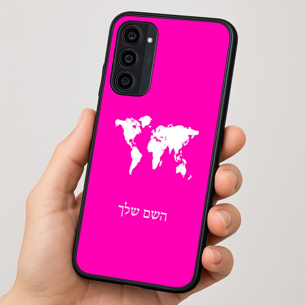 כיסוי בעיצוב אישי עם השם שלך לדגם - Motorola Moto G35 5G בעיצוב מפת העולם