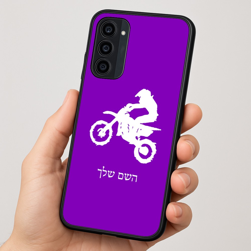 כיסוי בעיצוב אישי עם השם שלך לדגם - Motorola Moto G35 5G בעיצוב מוטוקרוס