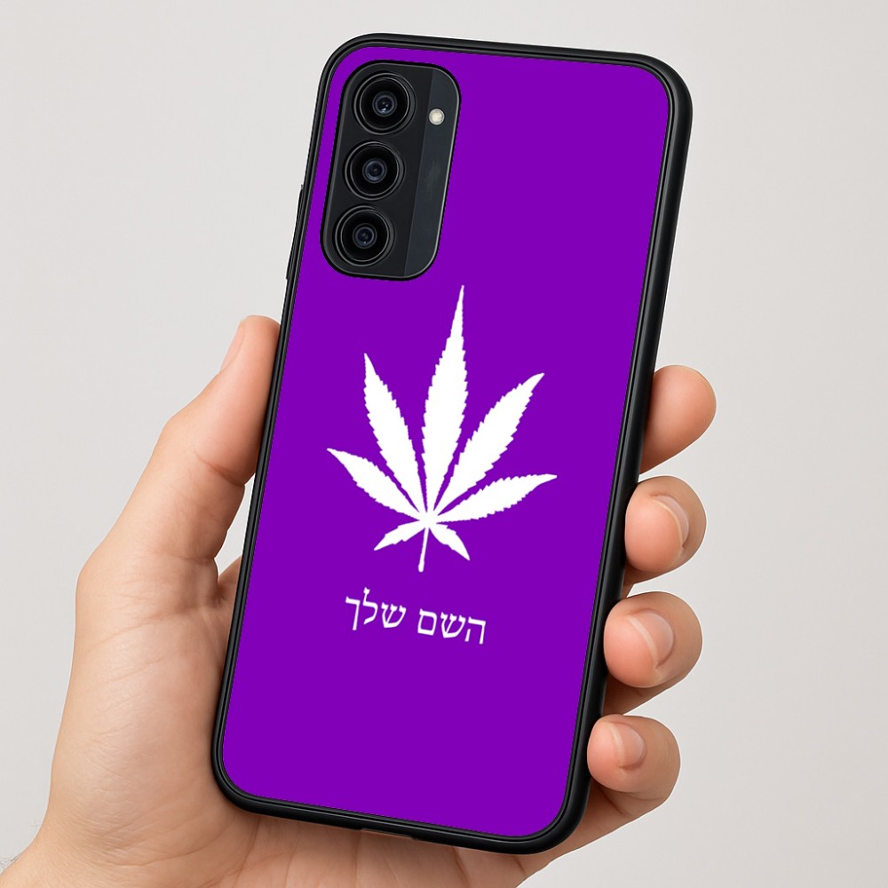 כיסוי בעיצוב אישי עם השם שלך לדגם - Motorola Moto G35 5G בעיצוב עלה מריחואנה - גראס