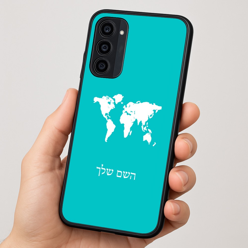 כיסוי בעיצוב אישי עם השם שלך לדגם - Motorola Moto G35 5G בעיצוב מפת העולם