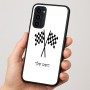 כיסוי בעיצוב אישי עם השם שלך לדגם - Motorola Moto G35 5G בעיצוב דגל המירוץ