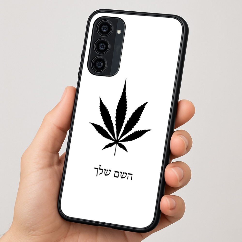 כיסוי בעיצוב אישי עם השם שלך לדגם - Motorola Moto G35 5G בעיצוב עלה מריחואנה - גראס