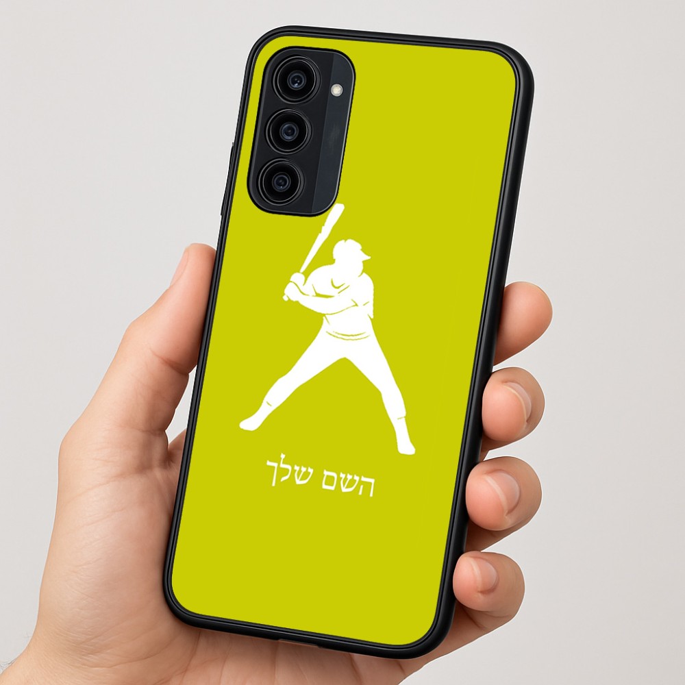כיסוי בעיצוב אישי עם השם שלך לדגם - Motorola Moto G35 5G בעיצוב שחקן בייסבול