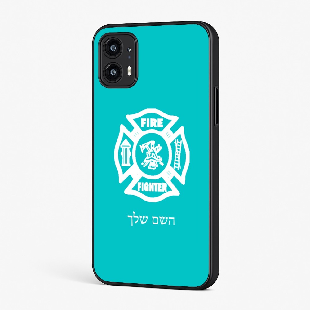 כיסוי בעיצוב אישי עם השם שלך לדגם - Motorola Moto G45 5G בעיצוב כבאי - תגית