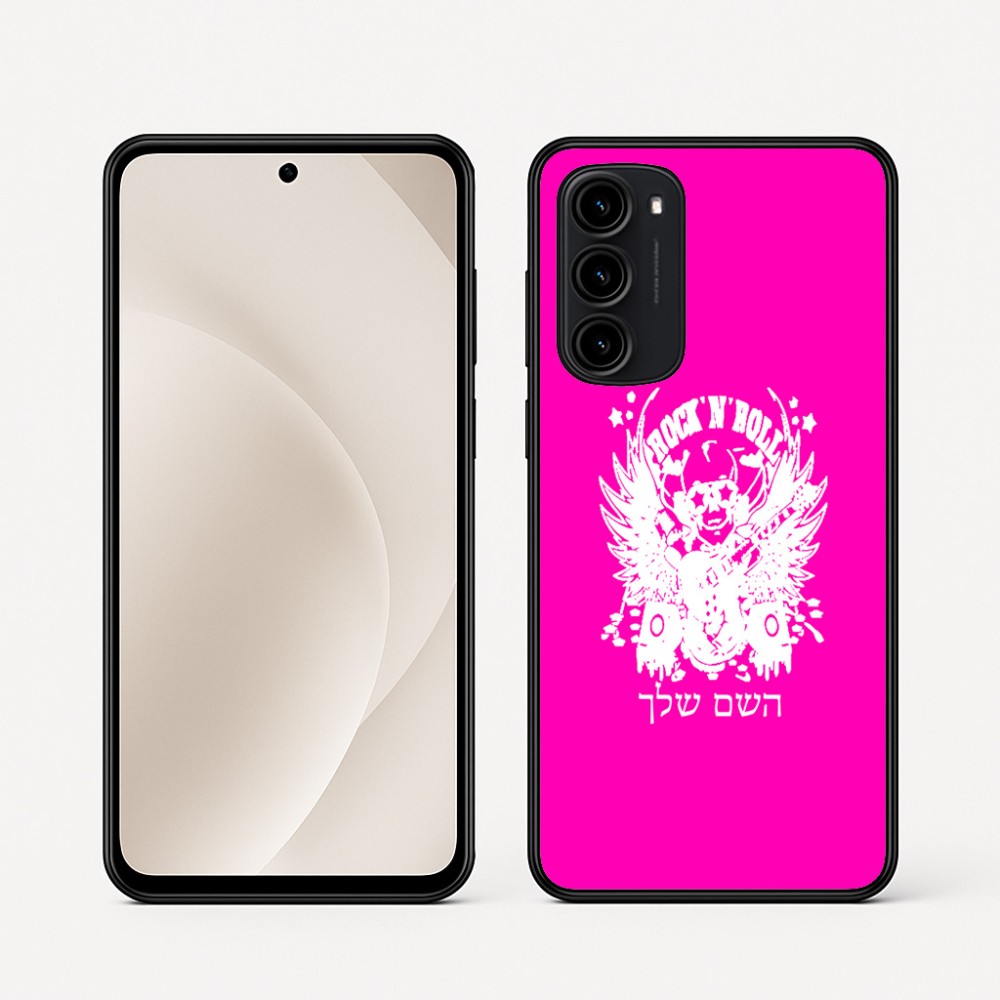 כיסוי בעיצוב אישי עם השם שלך לדגם - Motorola Moto G45 5G בעיצוב רוקנרול