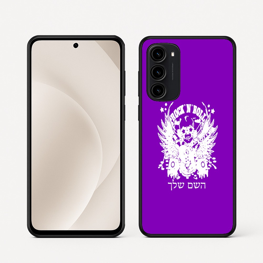 כיסוי בעיצוב אישי עם השם שלך לדגם - Motorola Moto G45 5G בעיצוב רוקנרול