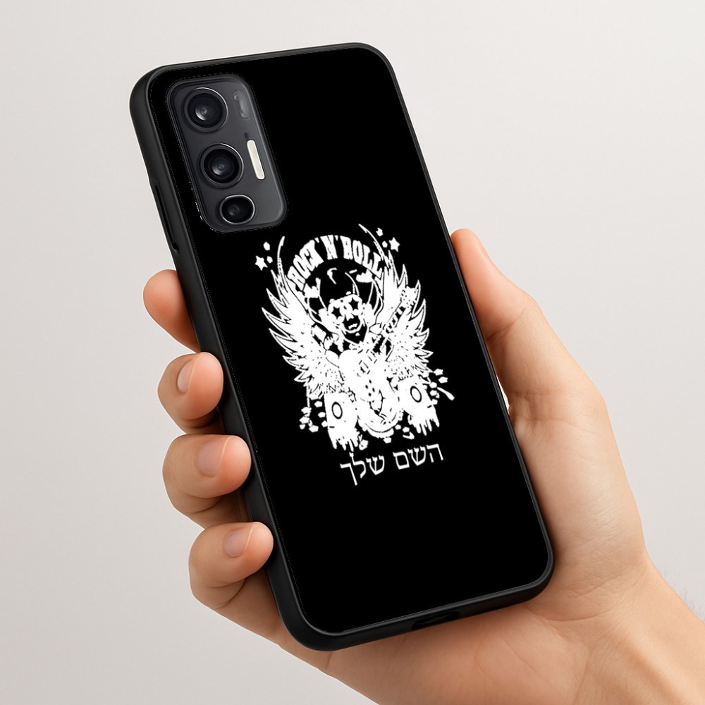 כיסוי בעיצוב אישי עם השם שלך לדגם - Motorola Moto G45 5G בעיצוב רוקנרול