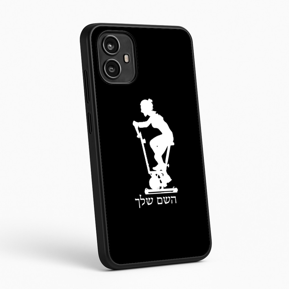 כיסוי בעיצוב אישי עם השם שלך לדגם - Motorola Moto G54 בעיצוב אימון ספינינג - אישה