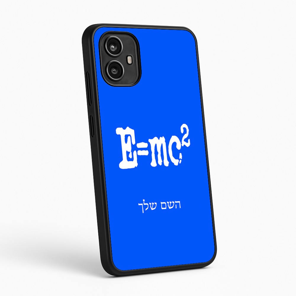 כיסוי בעיצוב אישי עם השם שלך לדגם - Motorola Moto G54 בעיצוב נוסחת אלברט איינשטיין
