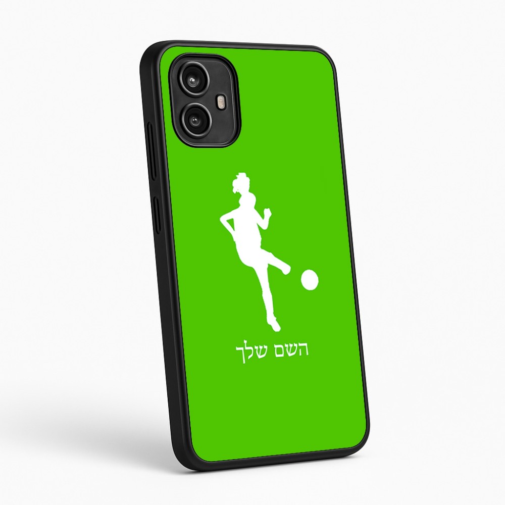 כיסוי בעיצוב אישי עם השם שלך לדגם - Motorola Moto G54 בעיצוב שחקנית כדורגל - אישה