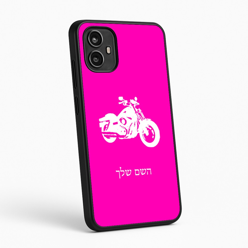 כיסוי בעיצוב אישי עם השם שלך לדגם - Motorola Moto G54 בעיצוב הארלי-דיווידסון