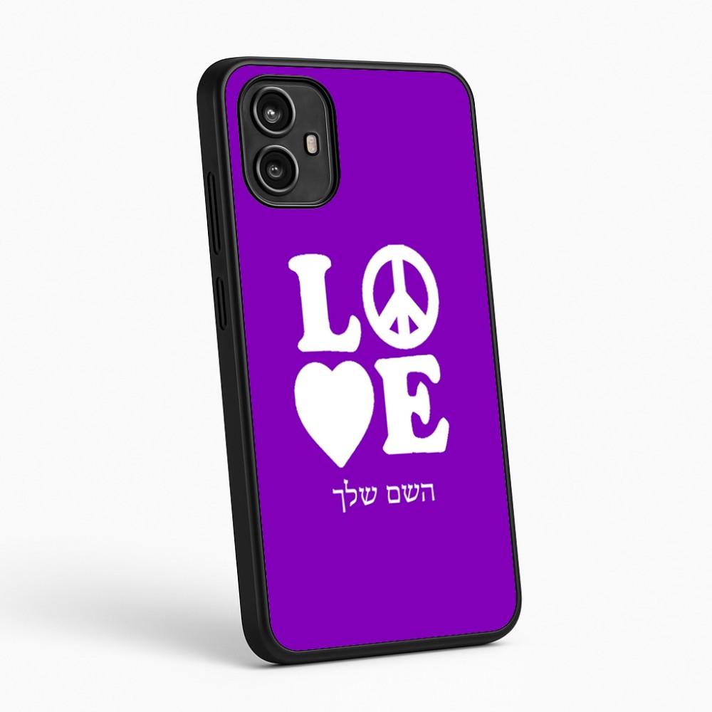 כיסוי בעיצוב אישי עם השם שלך לדגם - Motorola Moto G54 בעיצוב אהבה