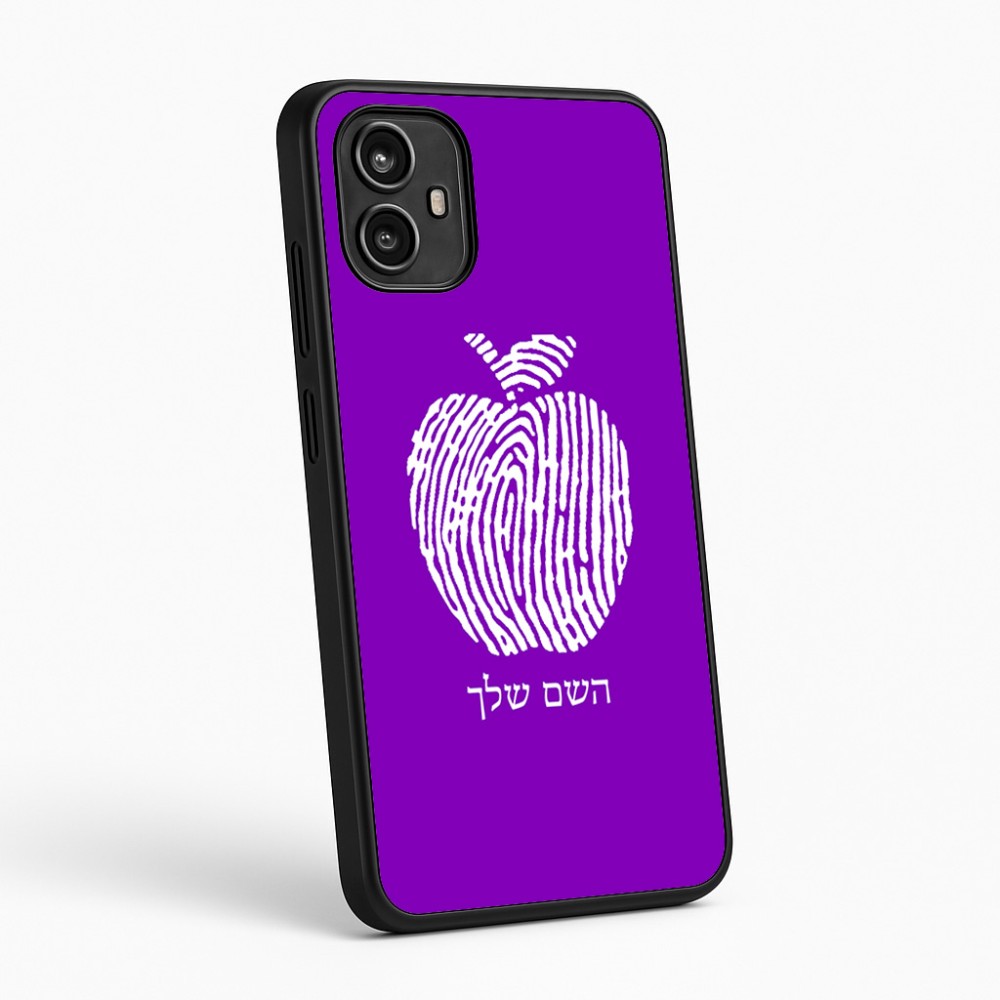 כיסוי בעיצוב אישי עם השם שלך לדגם - Motorola Moto G54 בעיצוב הדפס תפוח