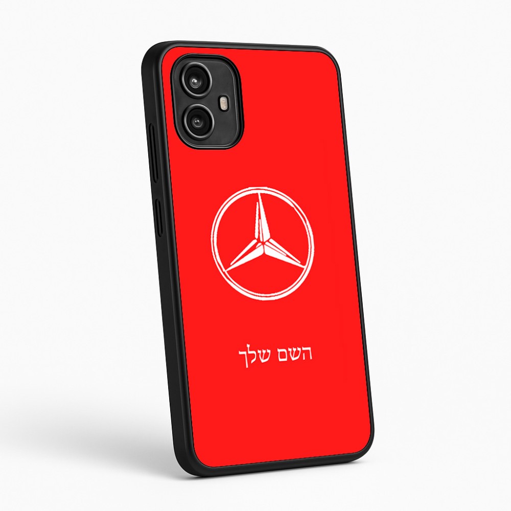 כיסוי בעיצוב אישי עם השם שלך לדגם - Motorola Moto G54 בעיצוב מרצדס-בנץ