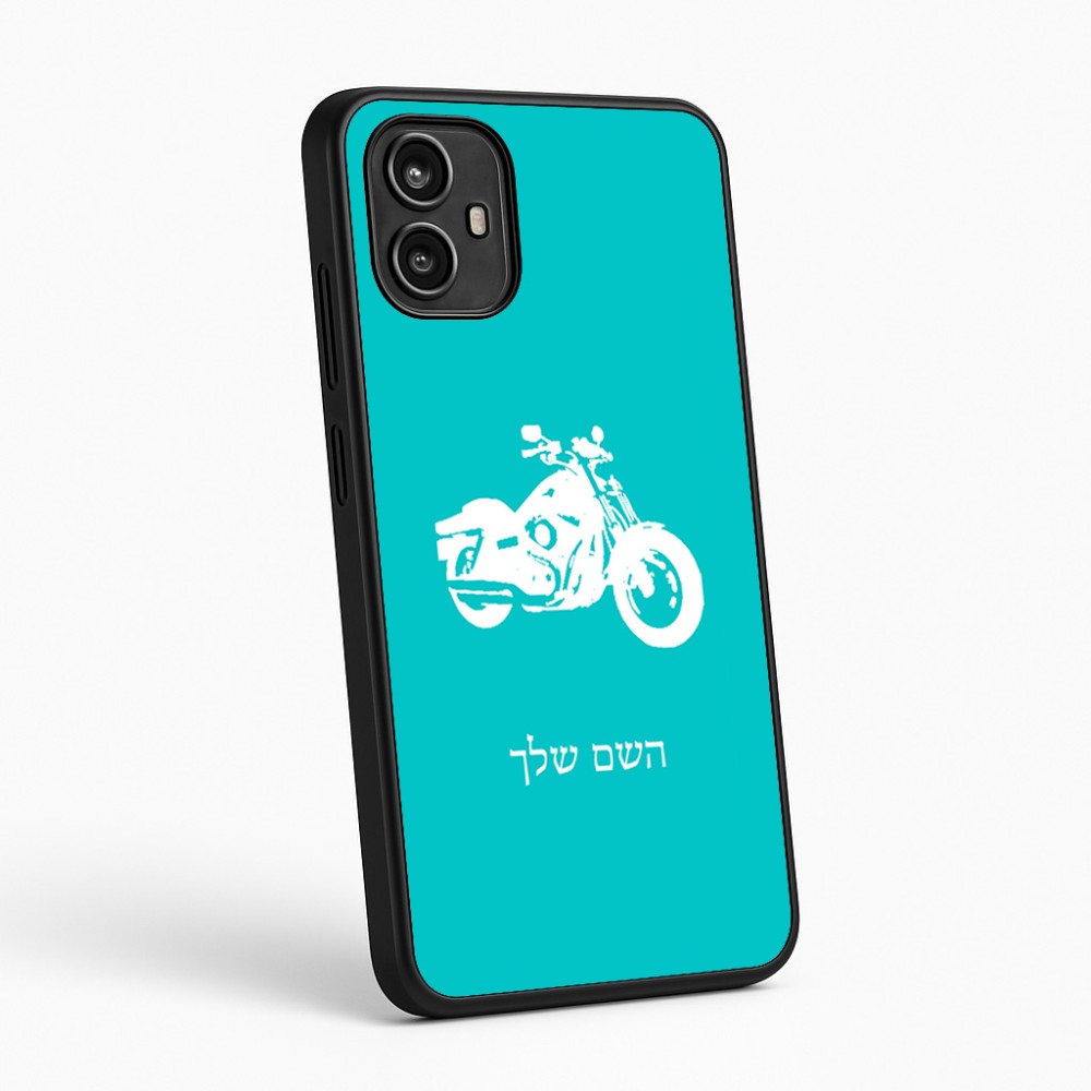 כיסוי בעיצוב אישי עם השם שלך לדגם - Motorola Moto G54 בעיצוב הארלי-דיווידסון