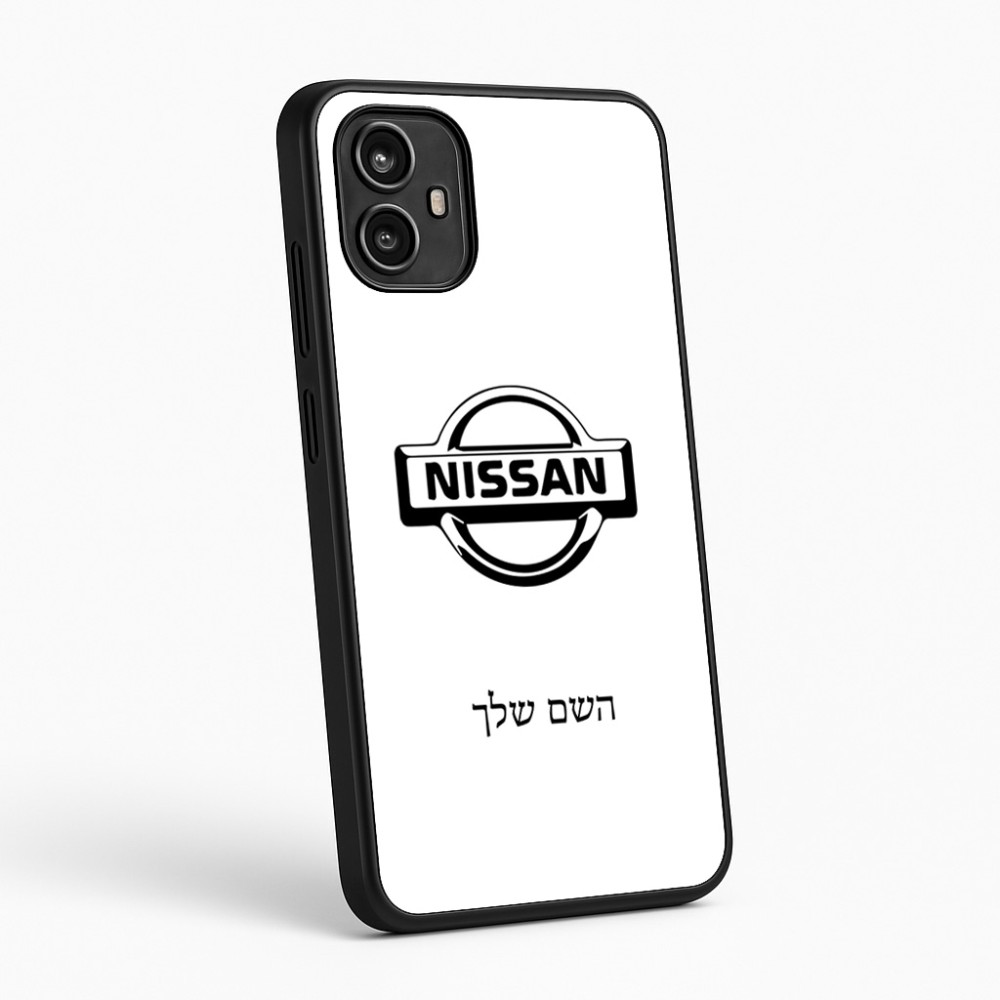כיסוי בעיצוב אישי עם השם שלך לדגם - Motorola Moto G54 בעיצוב ניסאן