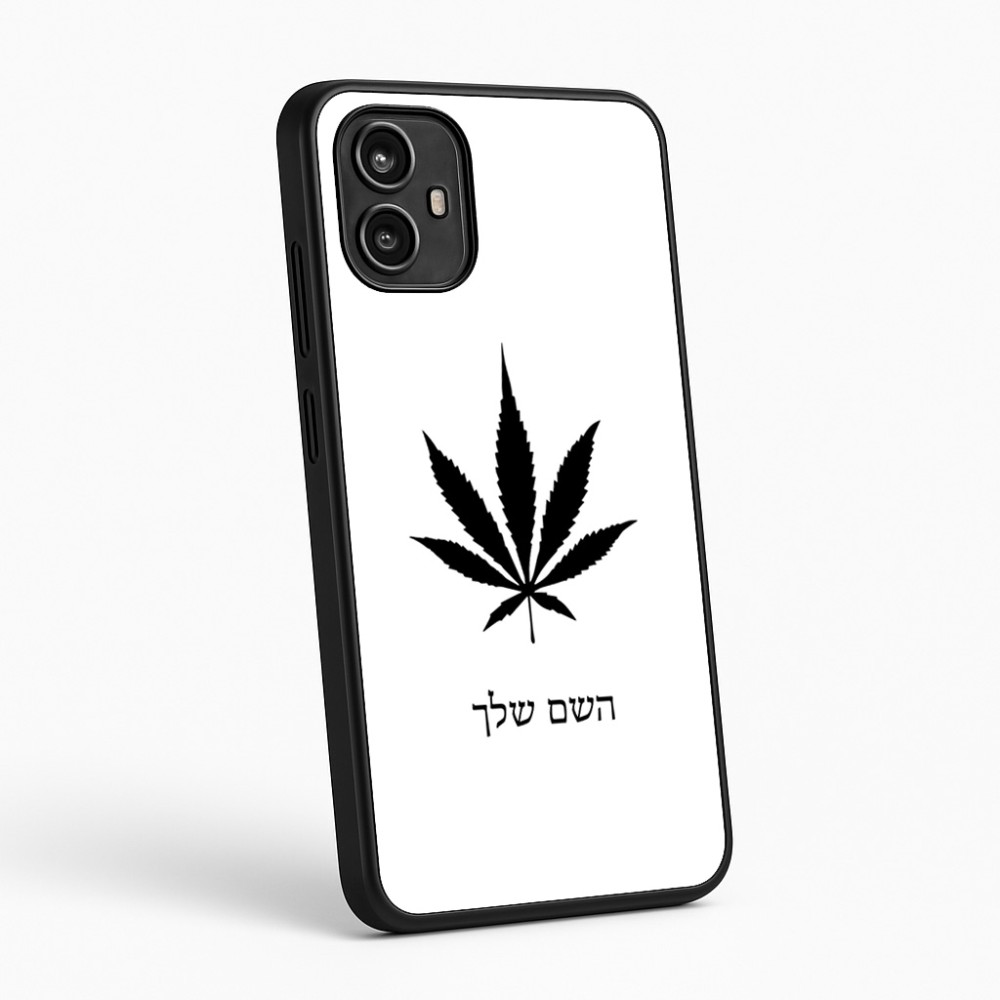 כיסוי בעיצוב אישי עם השם שלך לדגם - Motorola Moto G54 בעיצוב עלה מריחואנה - גראס