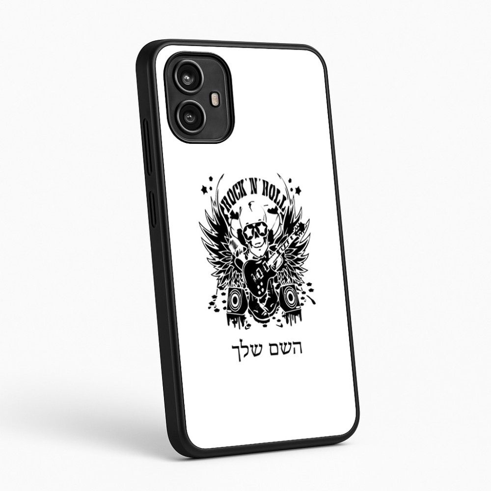 כיסוי בעיצוב אישי עם השם שלך לדגם - Motorola Moto G54 בעיצוב רוקנרול