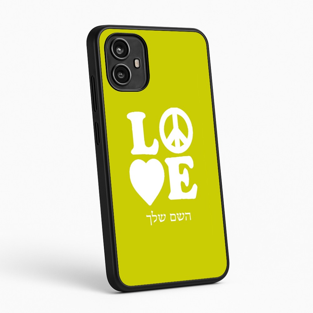 כיסוי בעיצוב אישי עם השם שלך לדגם - Motorola Moto G54 בעיצוב אהבה