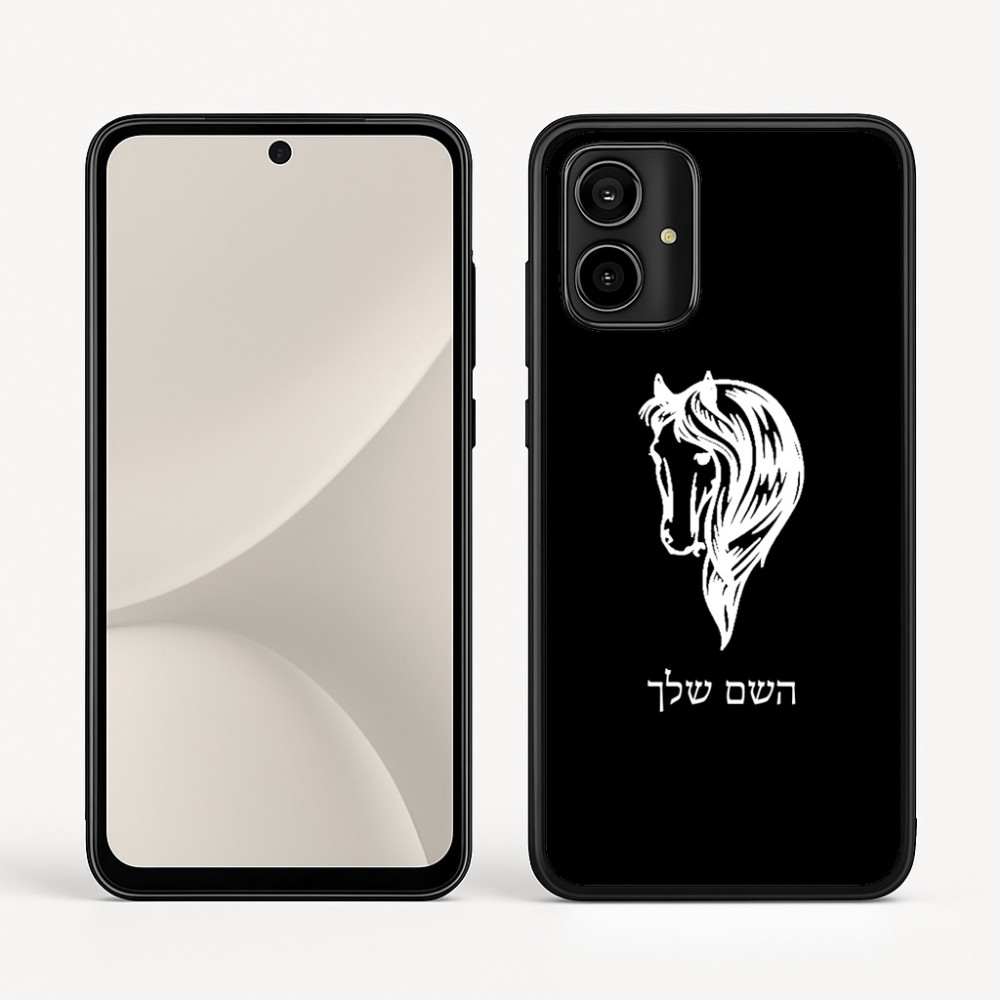 כיסוי בעיצוב אישי עם השם שלך לדגם - Motorola Moto G54 בעיצוב ראש סוס