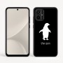 כיסוי בעיצוב אישי עם השם שלך לדגם - Motorola Moto G54 בעיצוב פינגווין