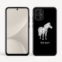 כיסוי בעיצוב אישי עם השם שלך לדגם - Motorola Moto G54 בעיצוב זברה