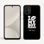 כיסוי בעיצוב אישי עם השם שלך לדגם - Motorola Moto G54 בעיצוב נשקי את חבר שלי