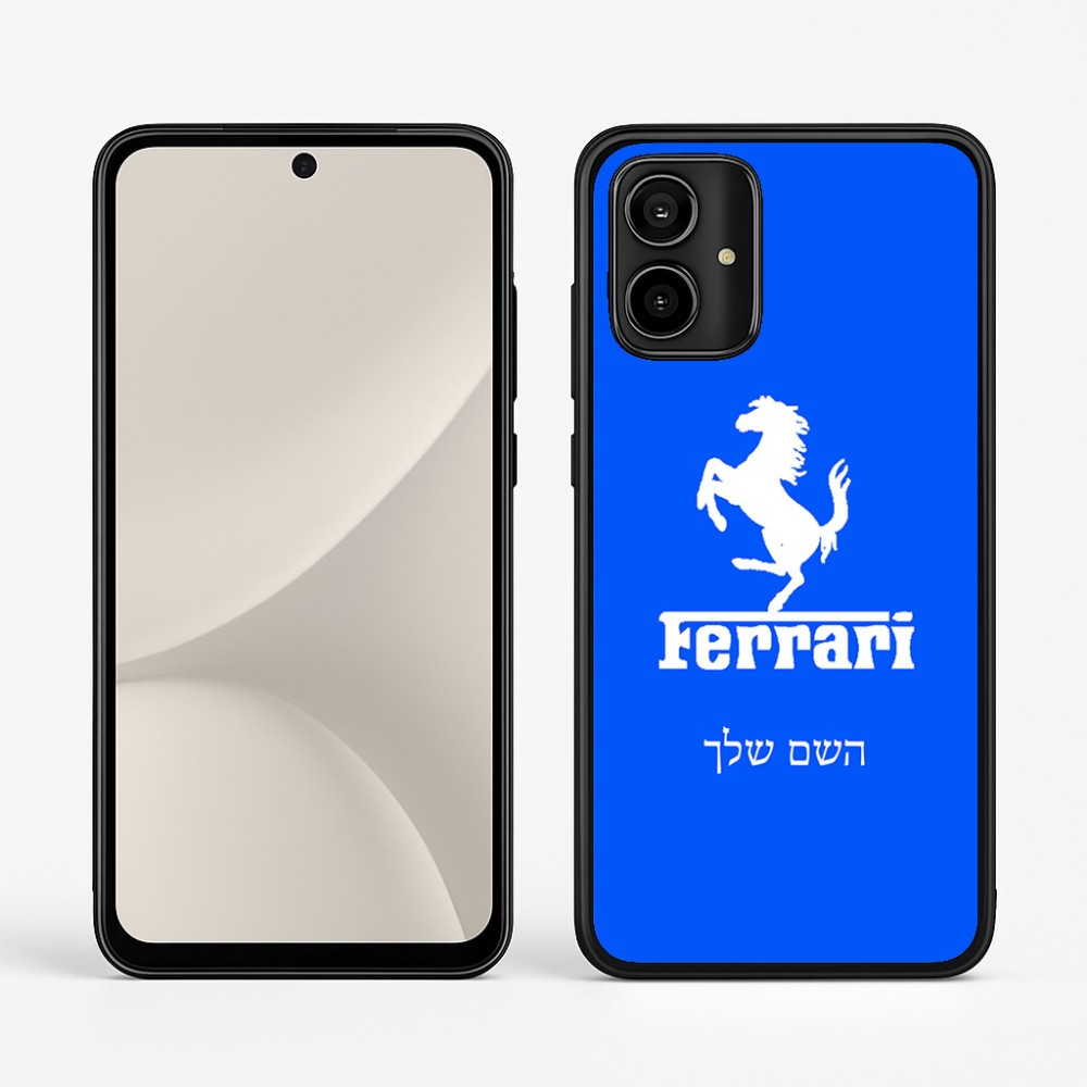 כיסוי בעיצוב אישי עם השם שלך לדגם - Motorola Moto G54 בעיצוב פרארי