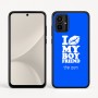 כיסוי בעיצוב אישי עם השם שלך לדגם - Motorola Moto G54 בעיצוב נשקי את חבר שלי