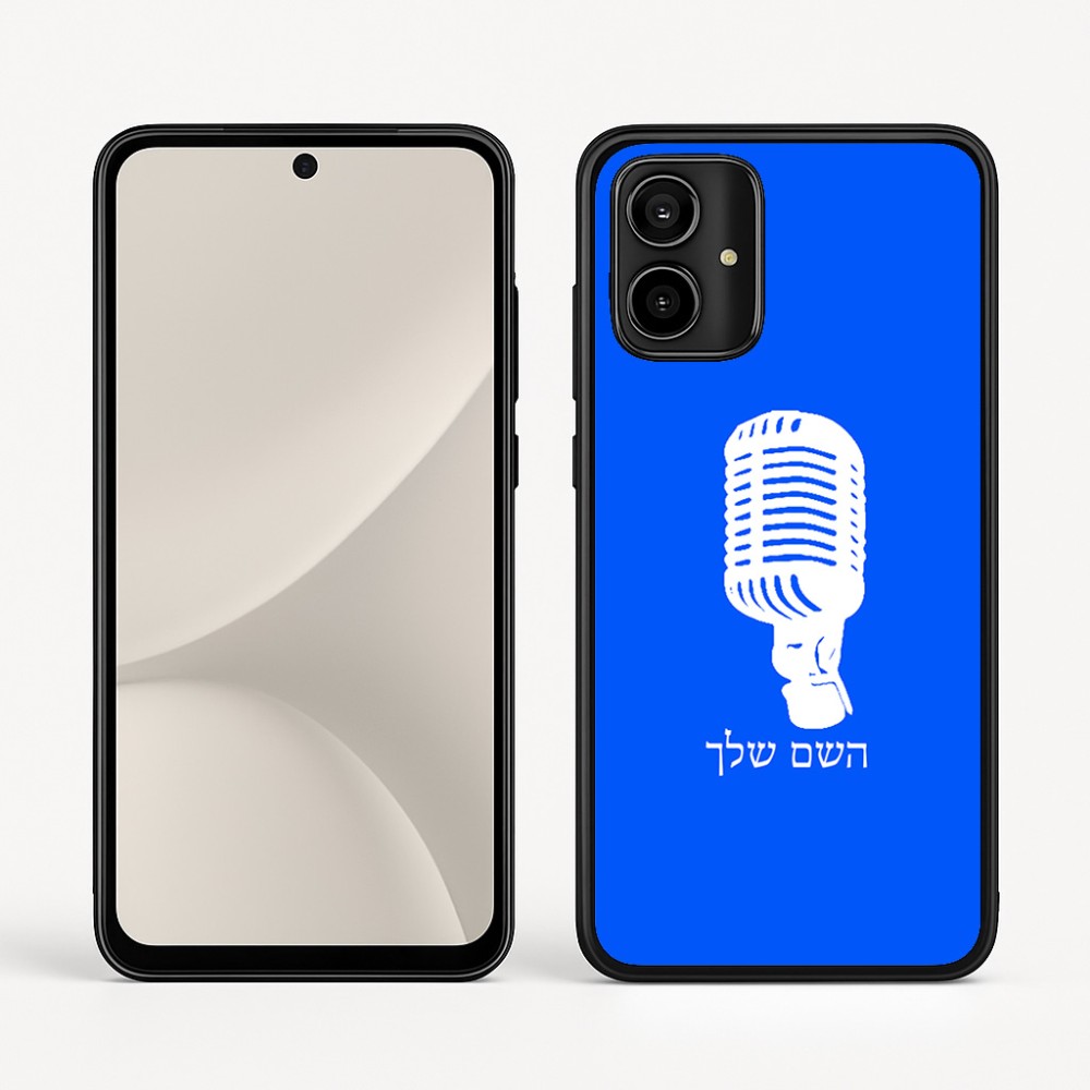 כיסוי בעיצוב אישי עם השם שלך לדגם - Motorola Moto G54 בעיצוב מיקרופון