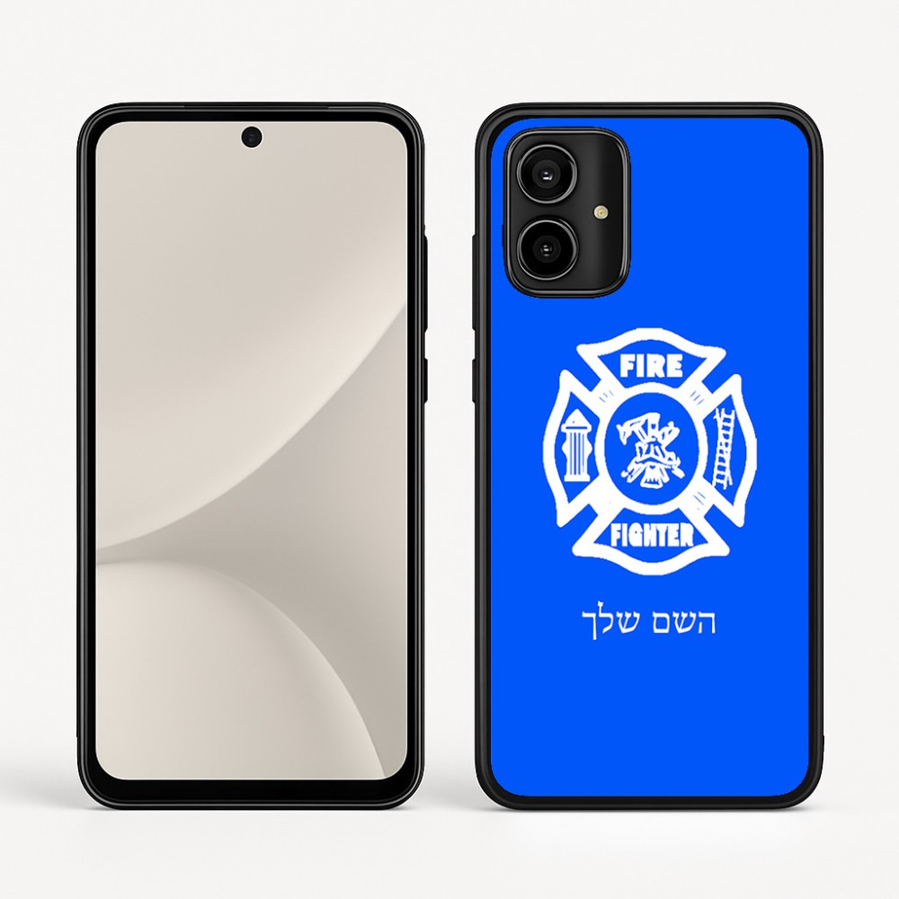 כיסוי בעיצוב אישי עם השם שלך לדגם - Motorola Moto G54 בעיצוב כבאי - תגית