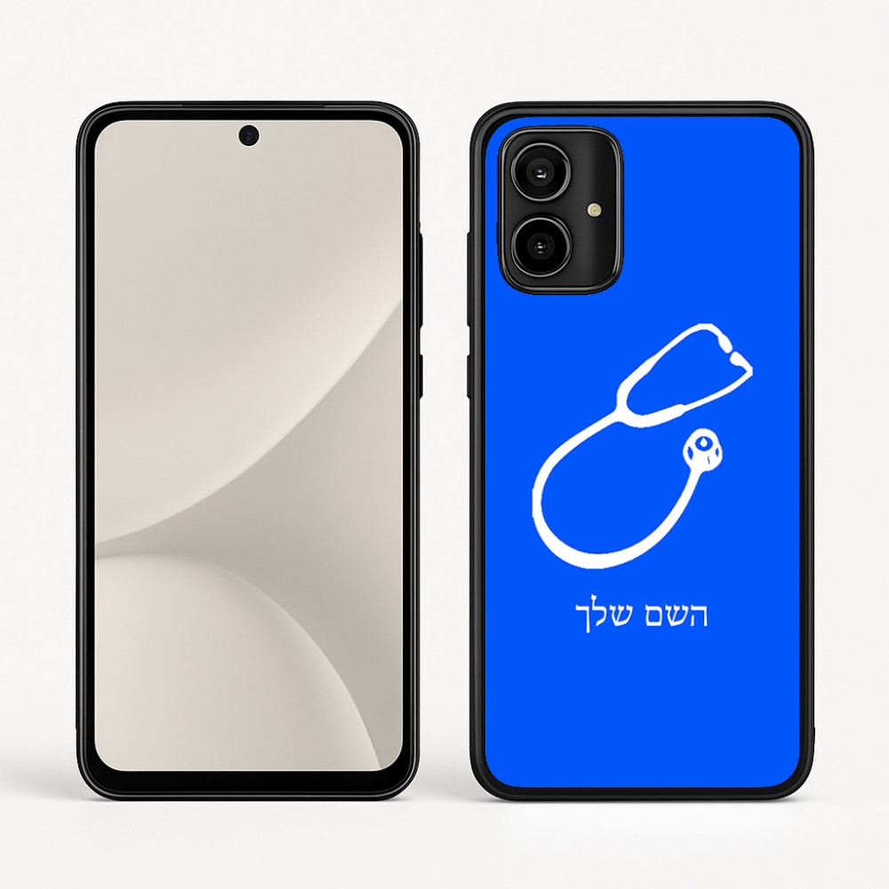 כיסוי בעיצוב אישי עם השם שלך לדגם - Motorola Moto G54 בעיצוב סטטוסקופ רופא
