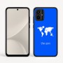 כיסוי בעיצוב אישי עם השם שלך לדגם - Motorola Moto G54 בעיצוב מפת העולם