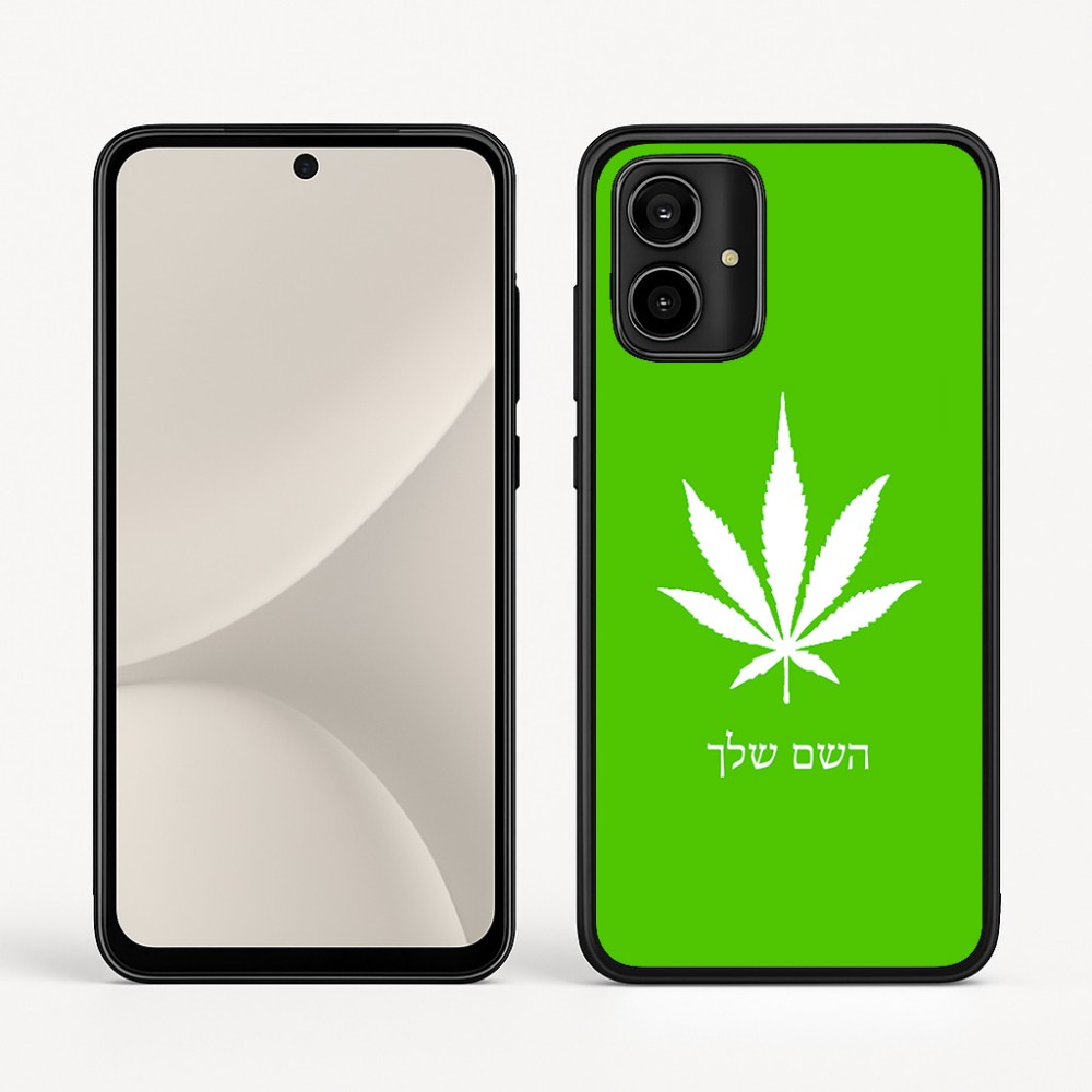 כיסוי בעיצוב אישי עם השם שלך לדגם - Motorola Moto G54 בעיצוב עלה מריחואנה - גראס