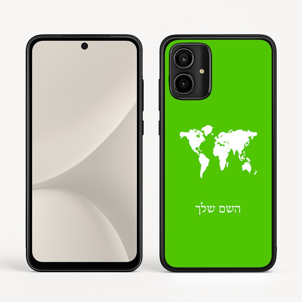 כיסוי בעיצוב אישי עם השם שלך לדגם - Motorola Moto G54 בעיצוב מפת העולם