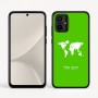 כיסוי בעיצוב אישי עם השם שלך לדגם - Motorola Moto G54 בעיצוב מפת העולם