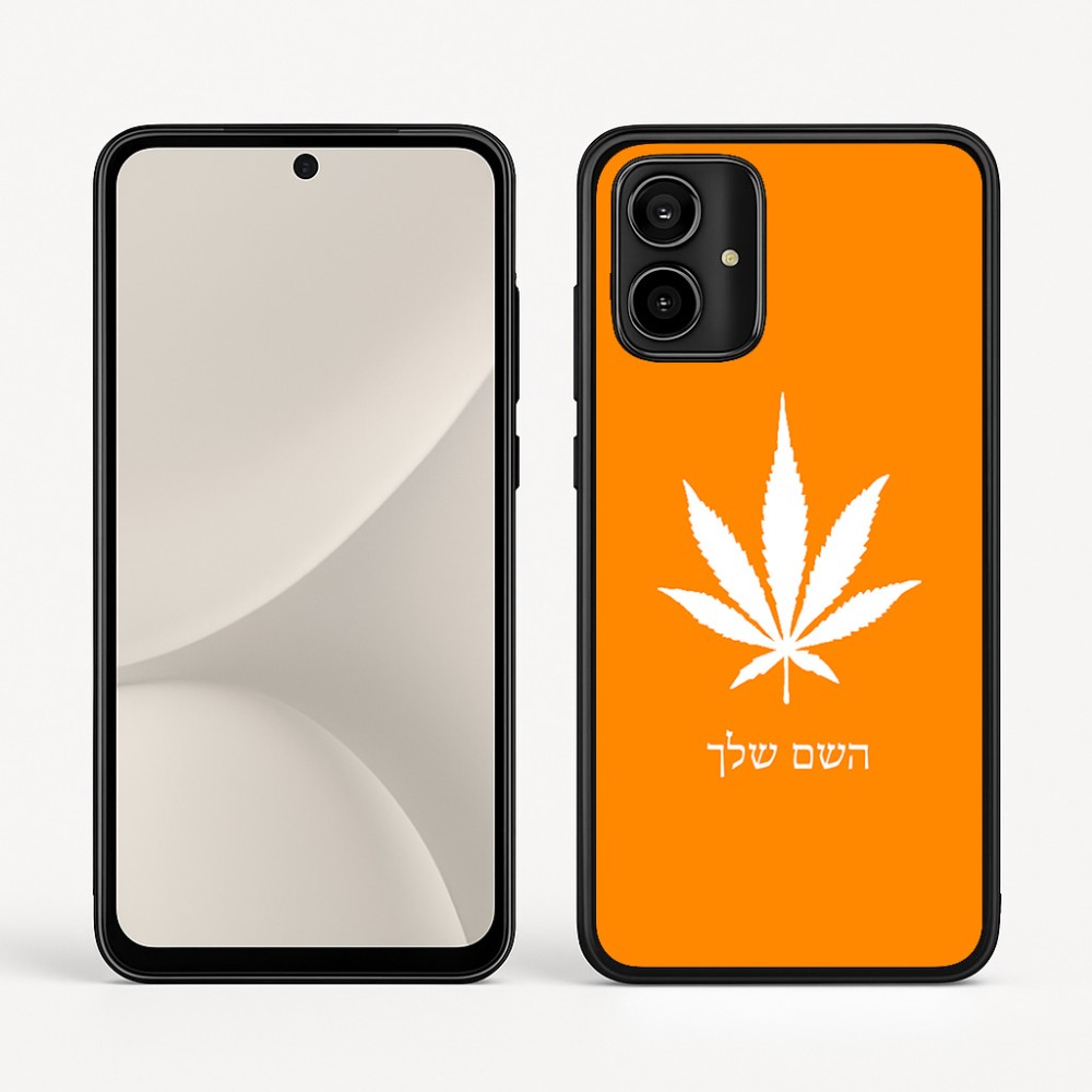 כיסוי בעיצוב אישי עם השם שלך לדגם - Motorola Moto G54 בעיצוב עלה מריחואנה - גראס