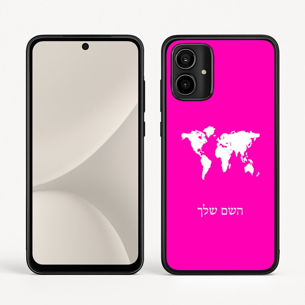 כיסוי בעיצוב אישי עם השם שלך לדגם - Motorola Moto G54 בעיצוב מפת העולם
