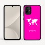 כיסוי בעיצוב אישי עם השם שלך לדגם - Motorola Moto G54 בעיצוב מפת העולם