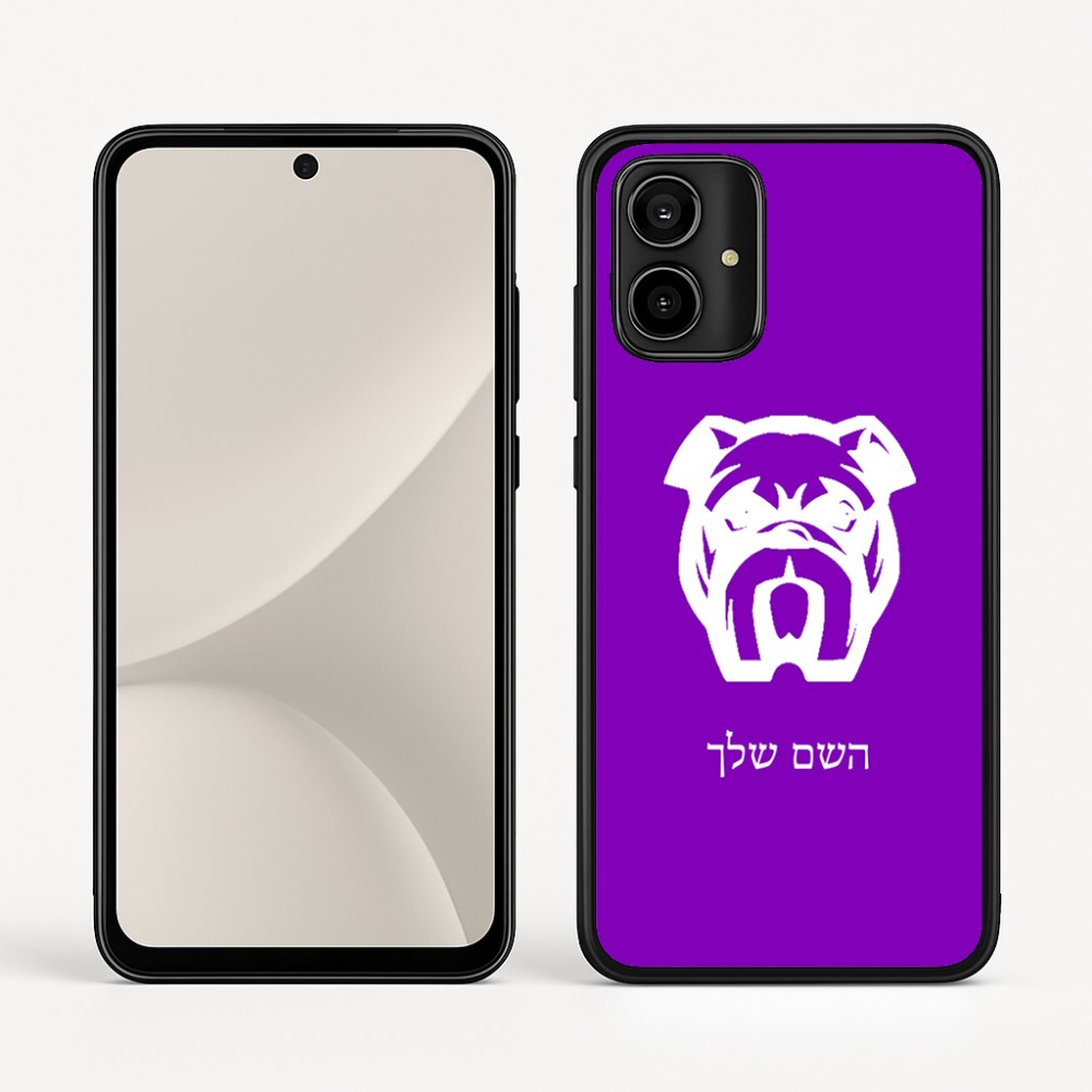 כיסוי בעיצוב אישי עם השם שלך לדגם - Motorola Moto G54 בעיצוב פרצוף בולדוג