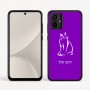 כיסוי בעיצוב אישי עם השם שלך לדגם - Motorola Moto G54 בעיצוב חתול