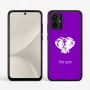 כיסוי בעיצוב אישי עם השם שלך לדגם - Motorola Moto G54 בעיצוב ראש פיל